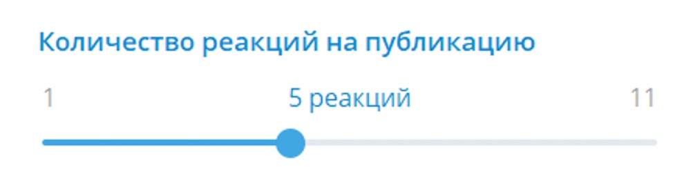 Количество реакций в ТГ-канале