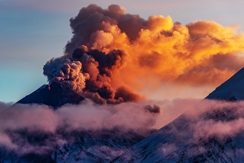 Вид на вулкан Ключевской 