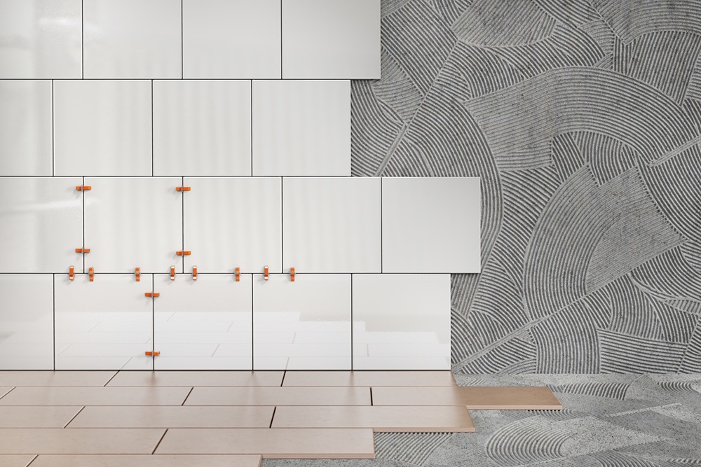 Укладка плитки средних размеров