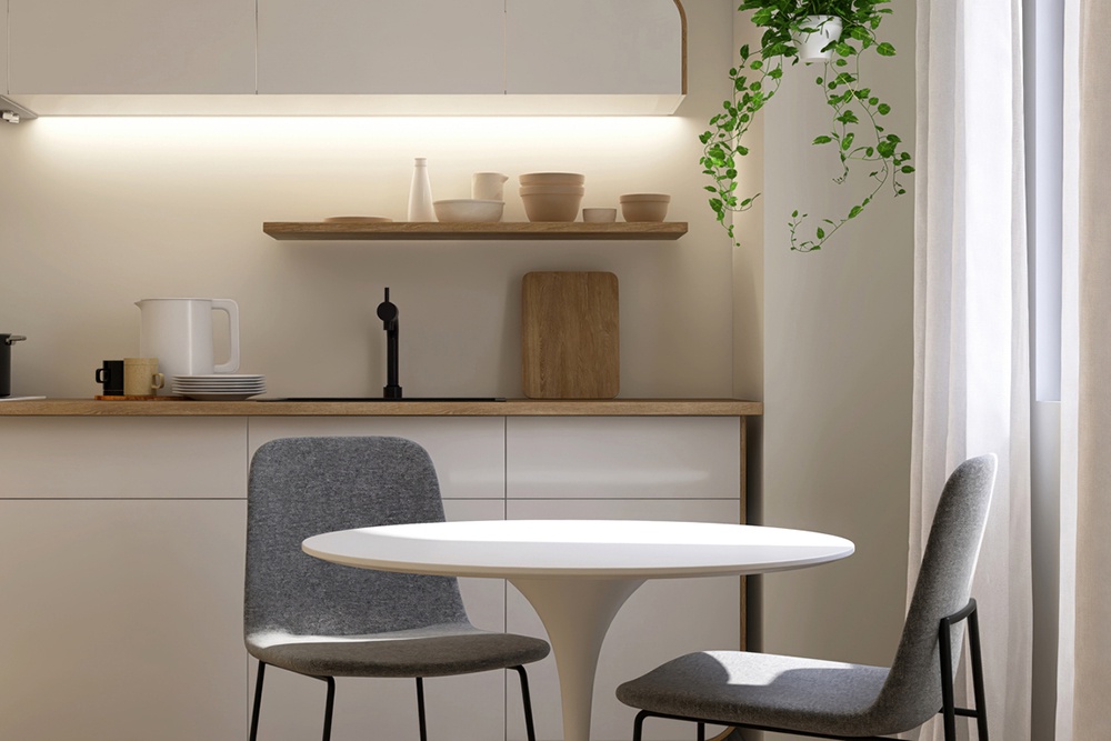 Белый кухонный стол