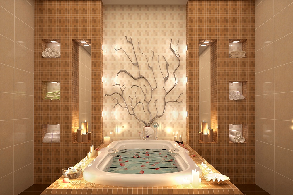 Декоративная ниша в ванной