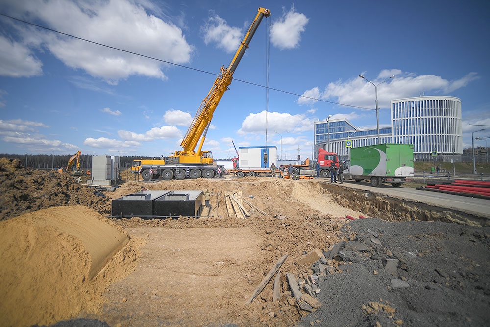 Строительная площадка в Москве