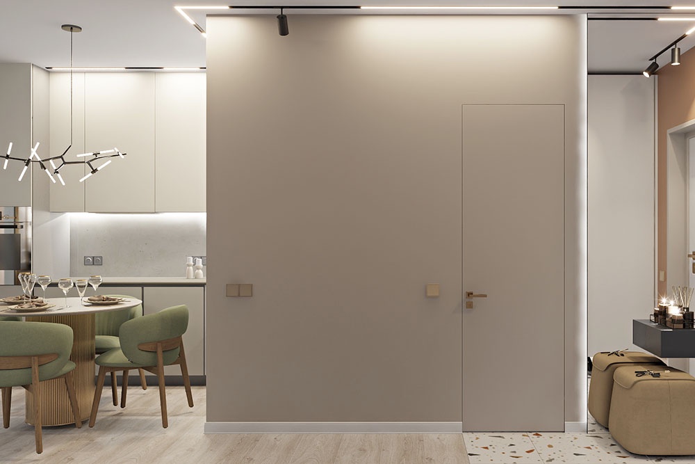 Зонирование комнат: коридор и кухня