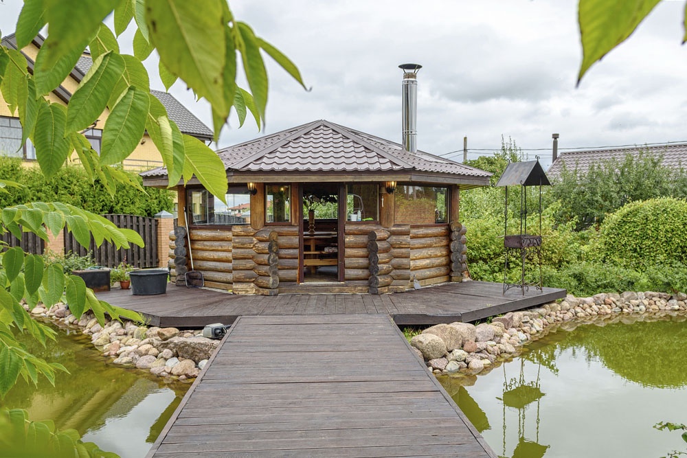 бревенчатая беседка