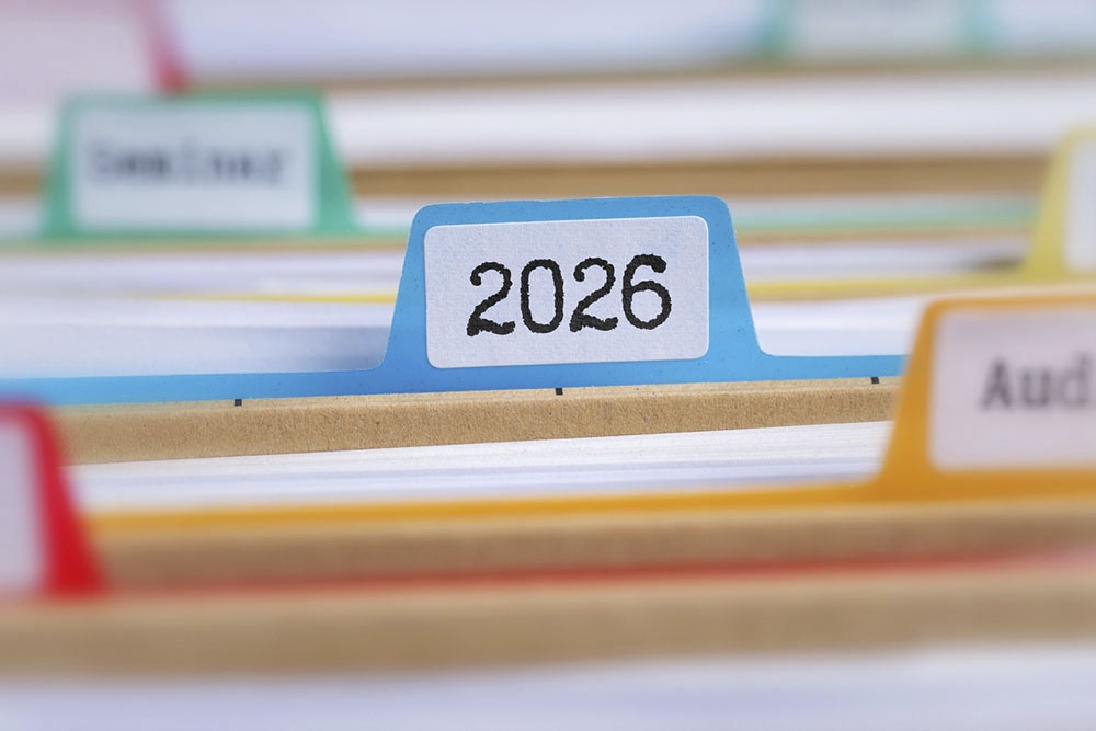 Папка с цифрой 2026