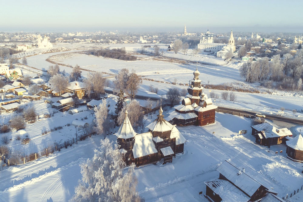 вид Суздаля с высоты птичьего полета