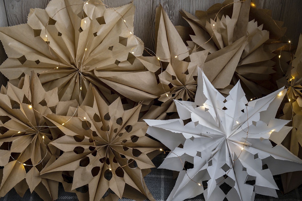 новогодний декор из бумаги