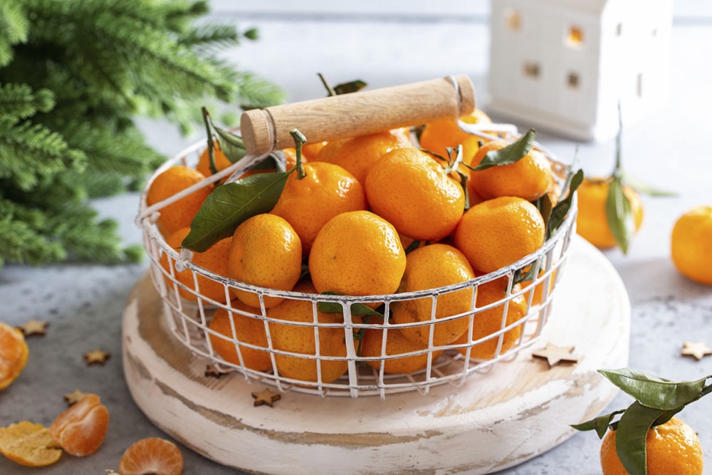 мандарины на новогоднем столе