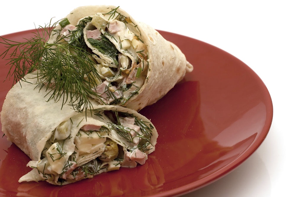 Начинка для лаваша - Оливье, Мимоза