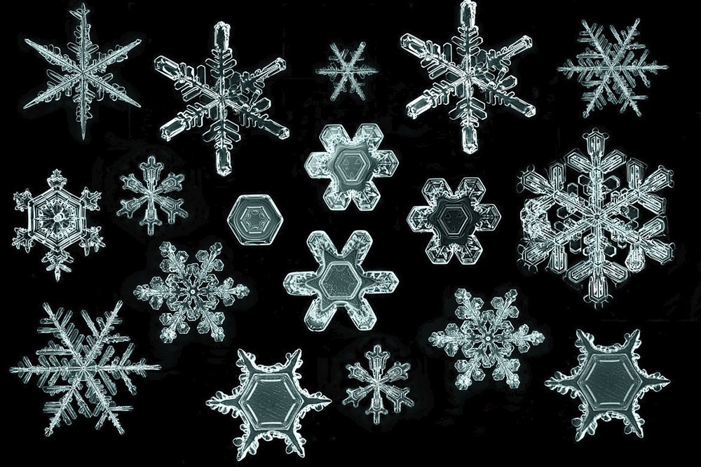Снежинки разных форм