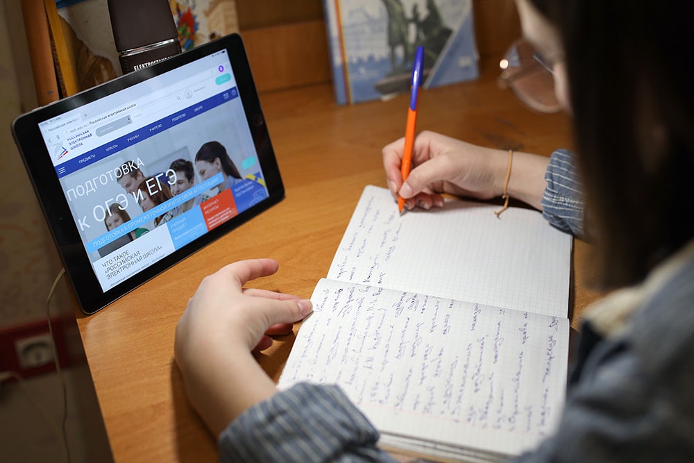 девушка готовится к огэ