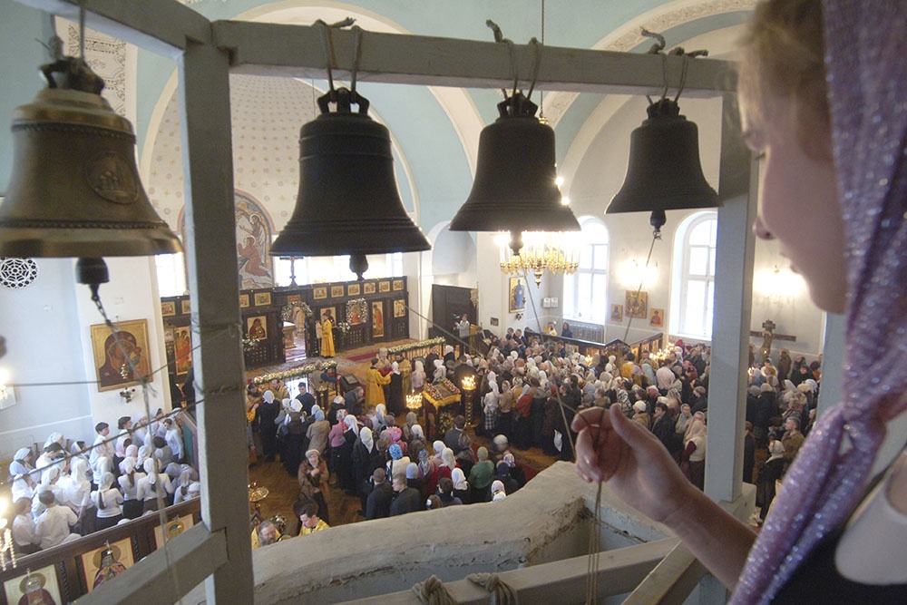 Литургии в домовом храме при Московском государственном университете им. М.В.Ломоносова в день памяти святой мученицы Татианы.