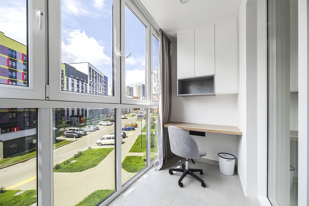 Рабочее место на балконе.