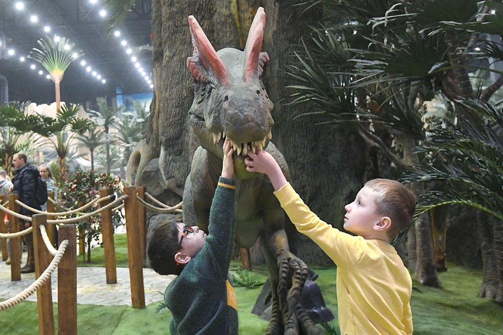 дети играют в тематическом парке