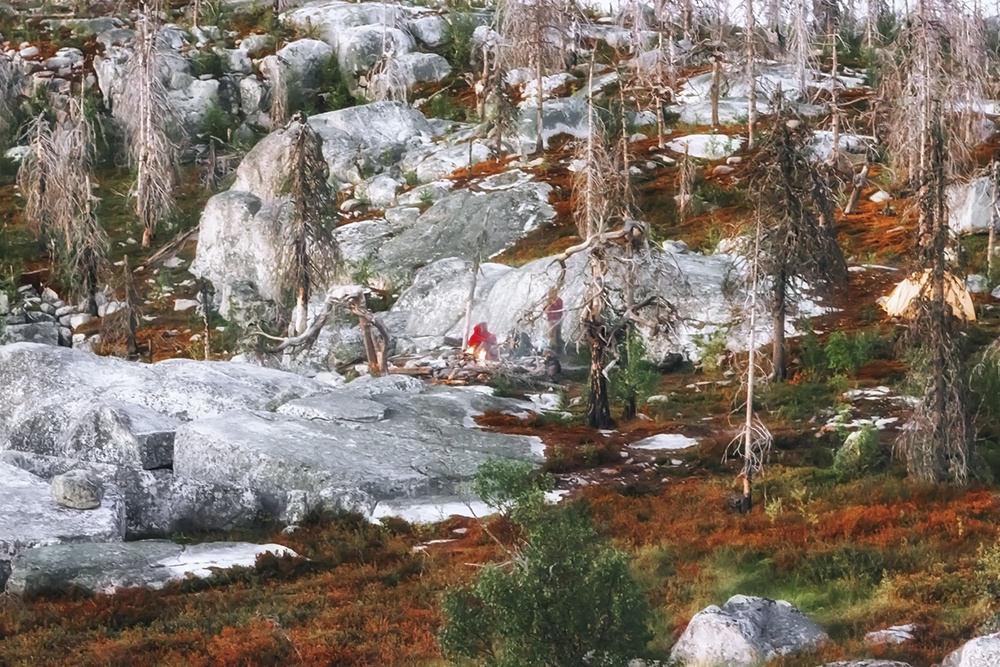 На вершине удивительной горы Воттоваара.