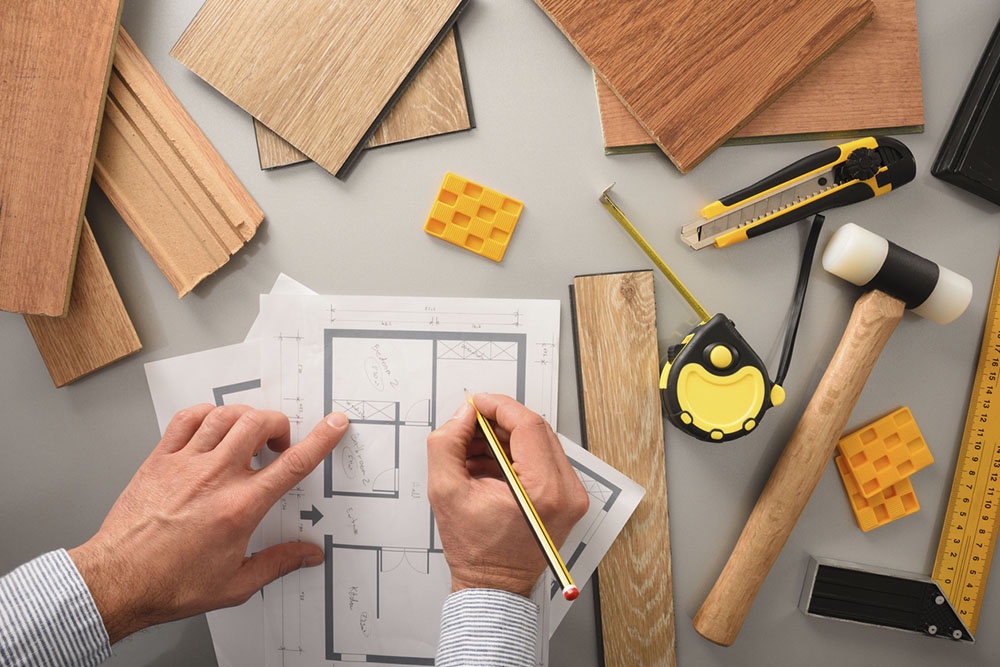 Расчет количества напольного покрытия для квартиры.