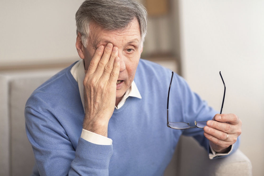 Человек с высоким давлением.