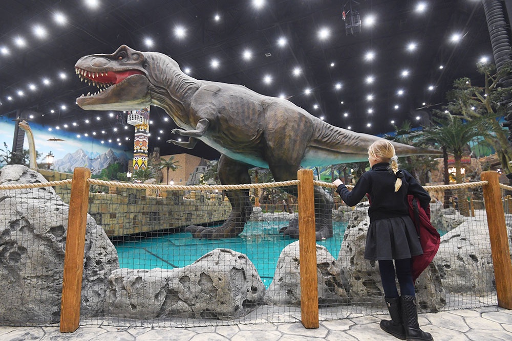 Посетители на открытии тематического парка "Остров мечты" в Нагатинской пойме в Москве.