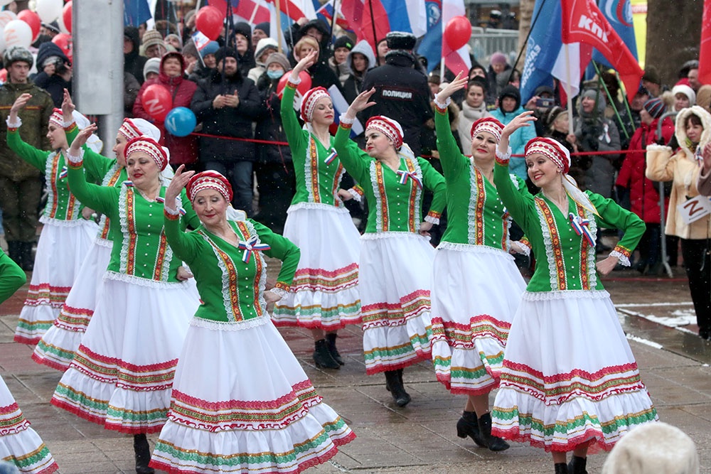 Концерт в честь празднования Дня воссоединения Крыма с Россией в Симферополе.