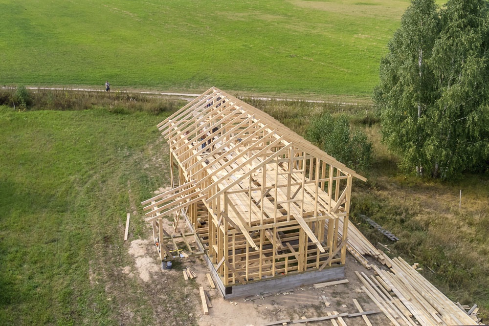 Конструкция каркасного дома.