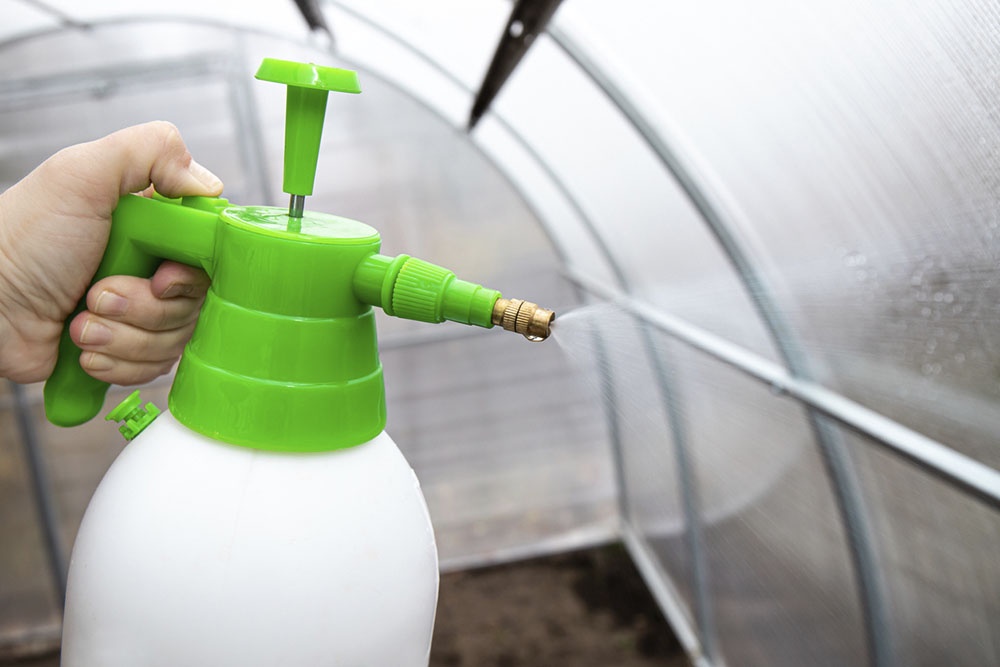 Обработка теплицы ранней весной перед высадкой рассады.