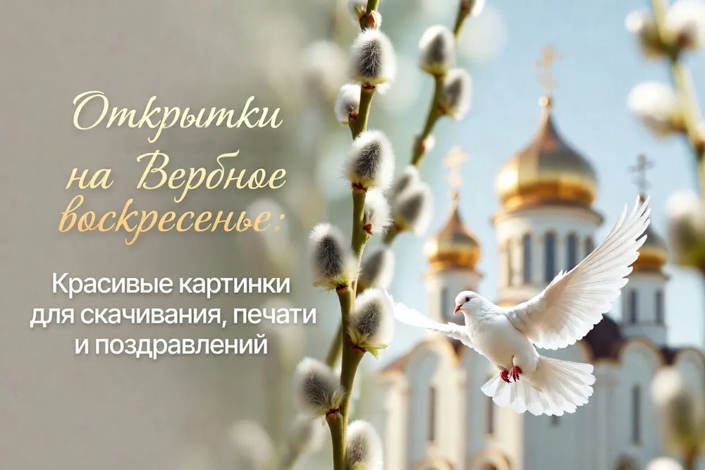 Красивые открытки на Вербное воскресенье: картинки для поздравлений, печати.