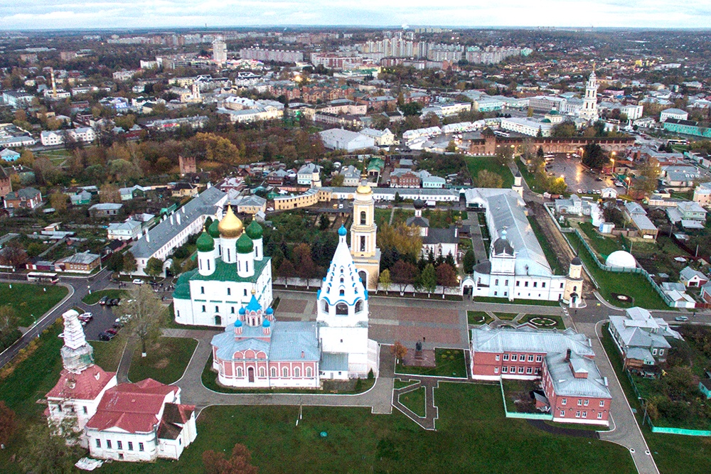 Вид города Коломна сверху