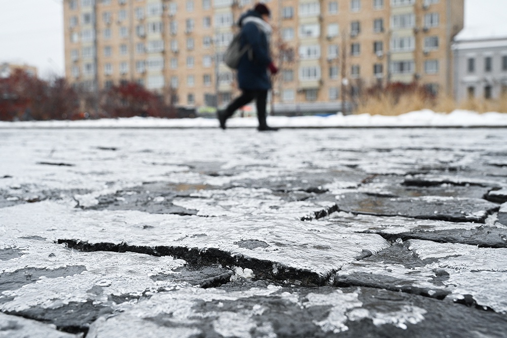 гололед после первого снега