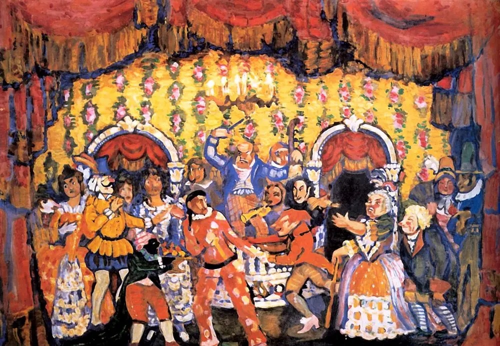 Н. Сапунов. Шарф Коломбины. На сюжет рассказа А. Шницлера, в инсценировке Вс. Мейерхольда. 1910