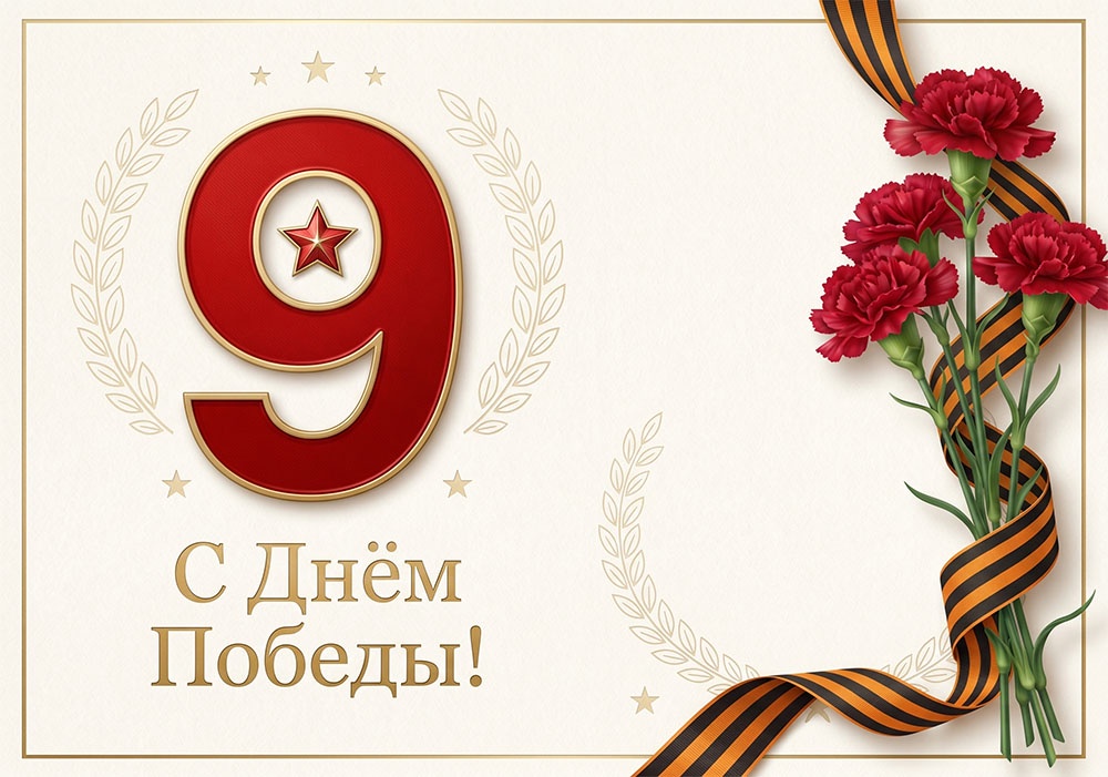 Открытка ко Дню Победы для печати.