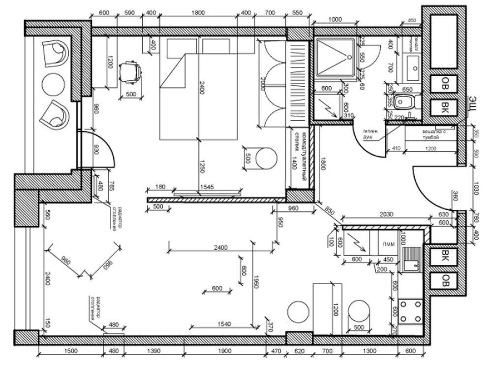 план расстановки мебели