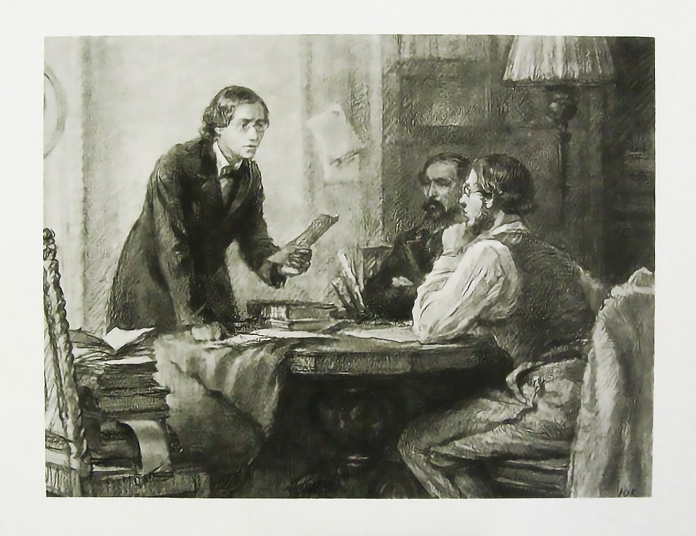 Ю. Казмичов. Н.Г. Чернышевский, Н.А. Некрасов и Н.А. Добролюбов в редакции журнала "Современник"