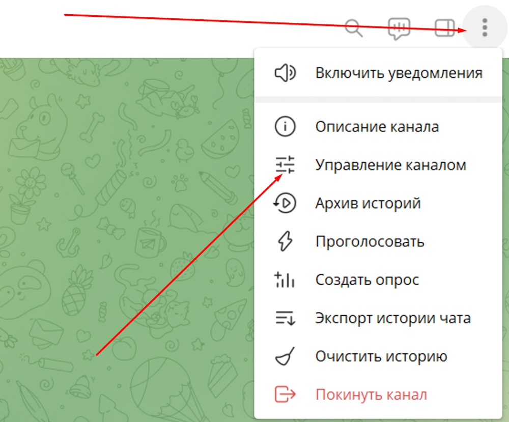 Управление ТГ-каналом
