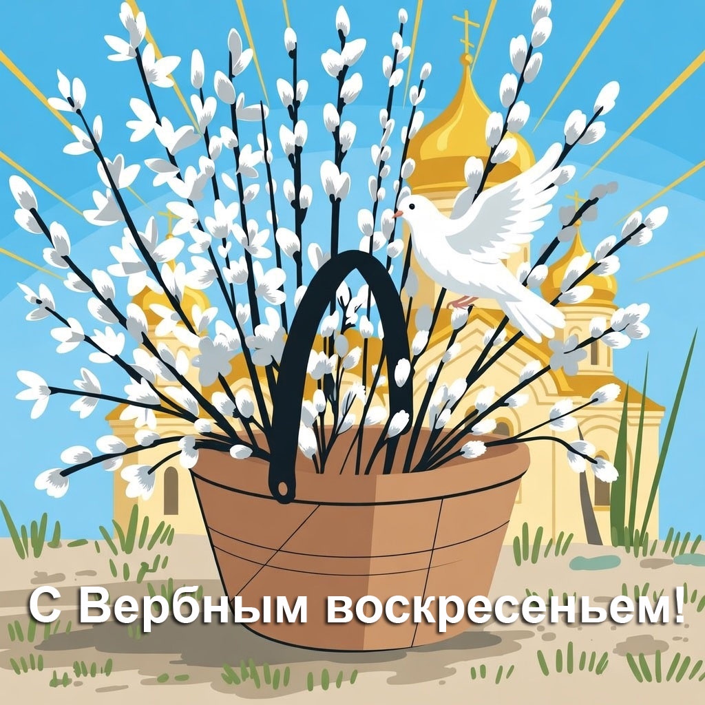 Современные открытки и минималистичные картинки. Красивые открытки на Вербное воскресенье: картинки для поздравлений, печати и скачивания