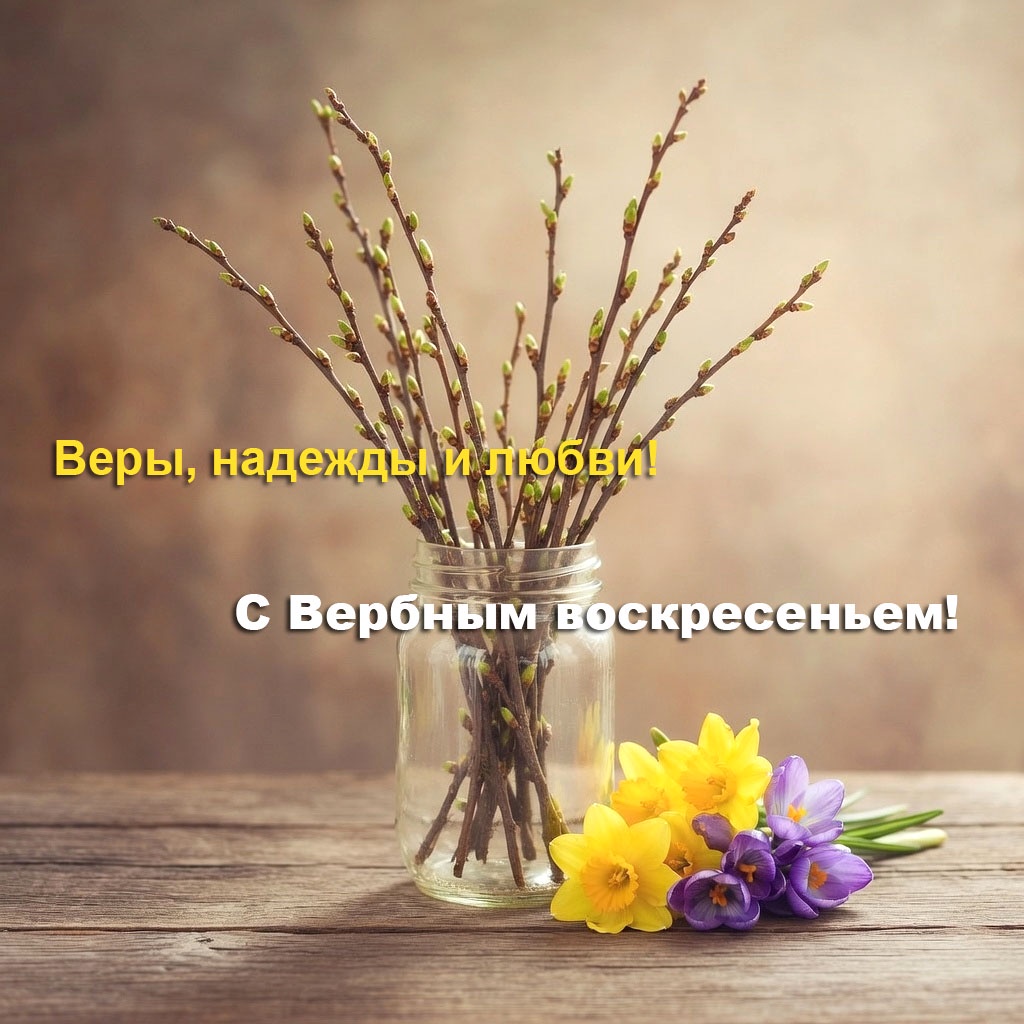 Современные открытки и минималистичные картинки. Красивые открытки на Вербное воскресенье: картинки для поздравлений, печати и скачивания