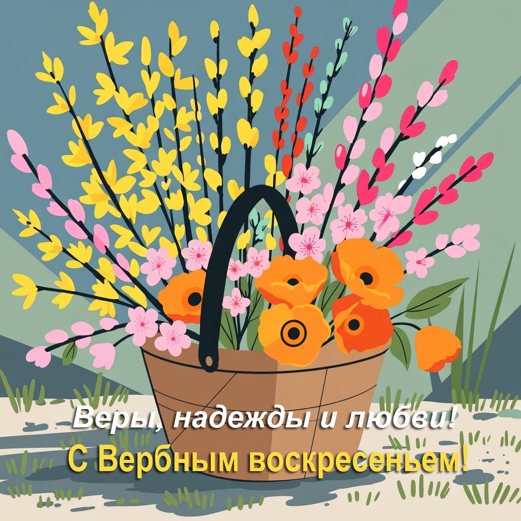 Современные открытки и минималистичные картинки. Красивые открытки на Вербное воскресенье: картинки для поздравлений, печати и скачивания
