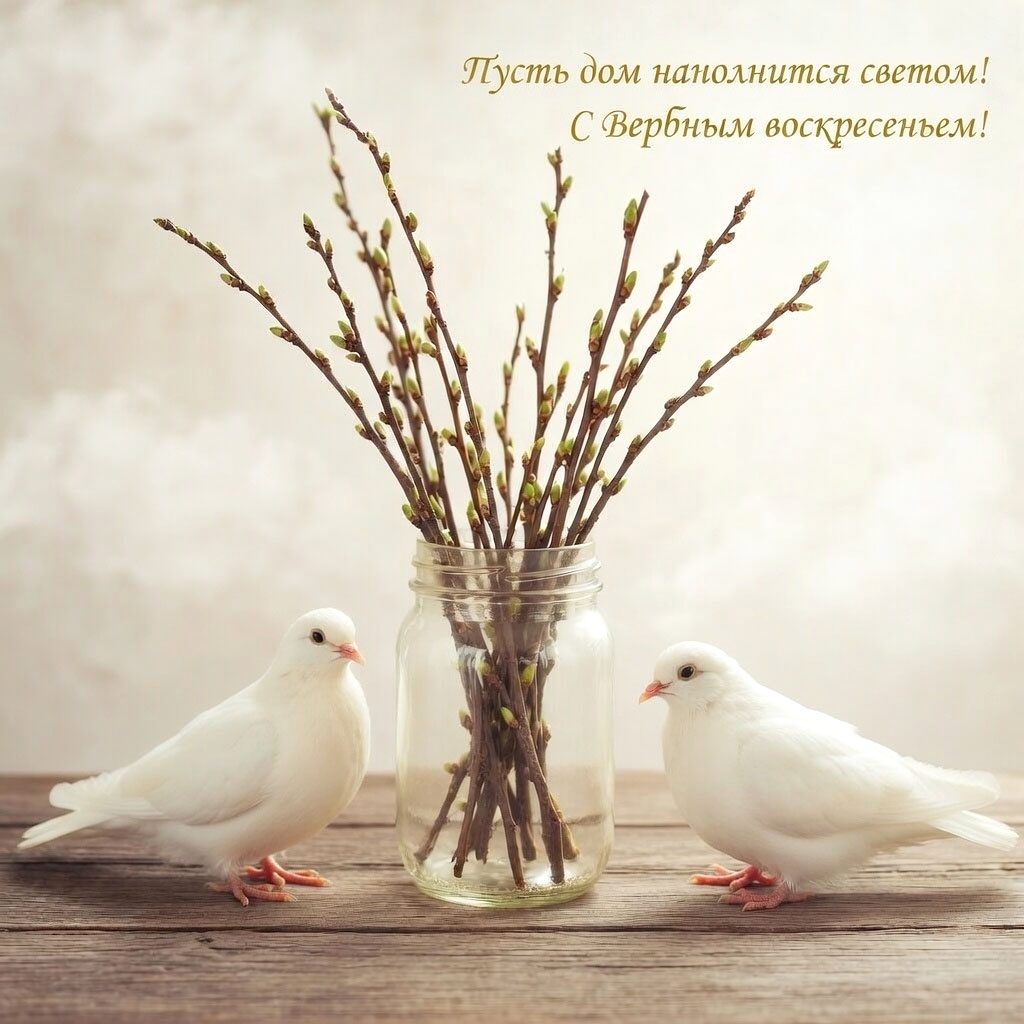 Открытки для друзей. Красивые открытки на Вербное воскресенье: картинки для поздравлений, печати и скачивания