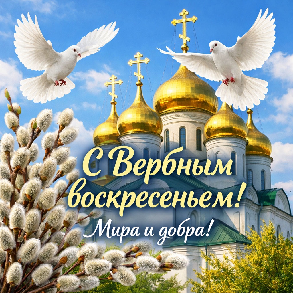 Красивые открытки на Вербное воскресенье: картинки для поздравлений, печати и скачивания