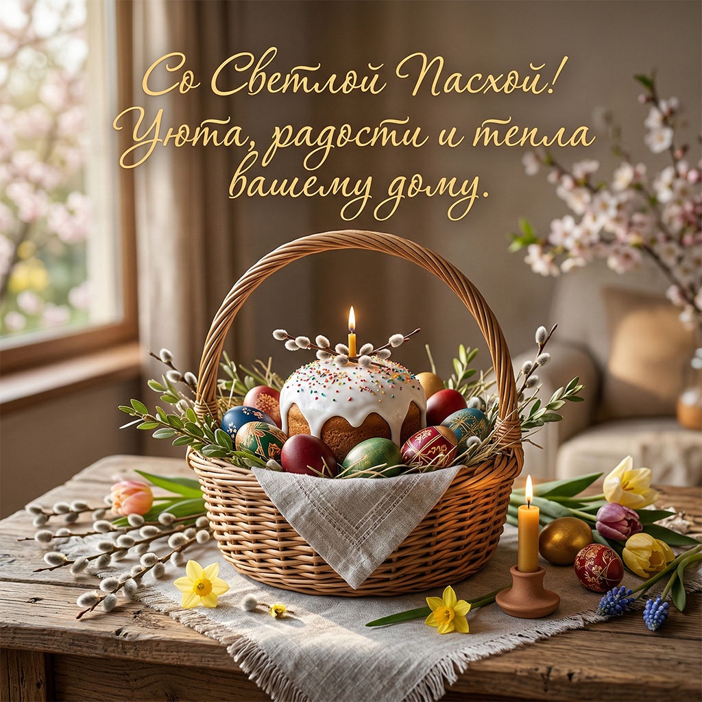 Красивые картинки на Святую Пасху. Классические открытки.