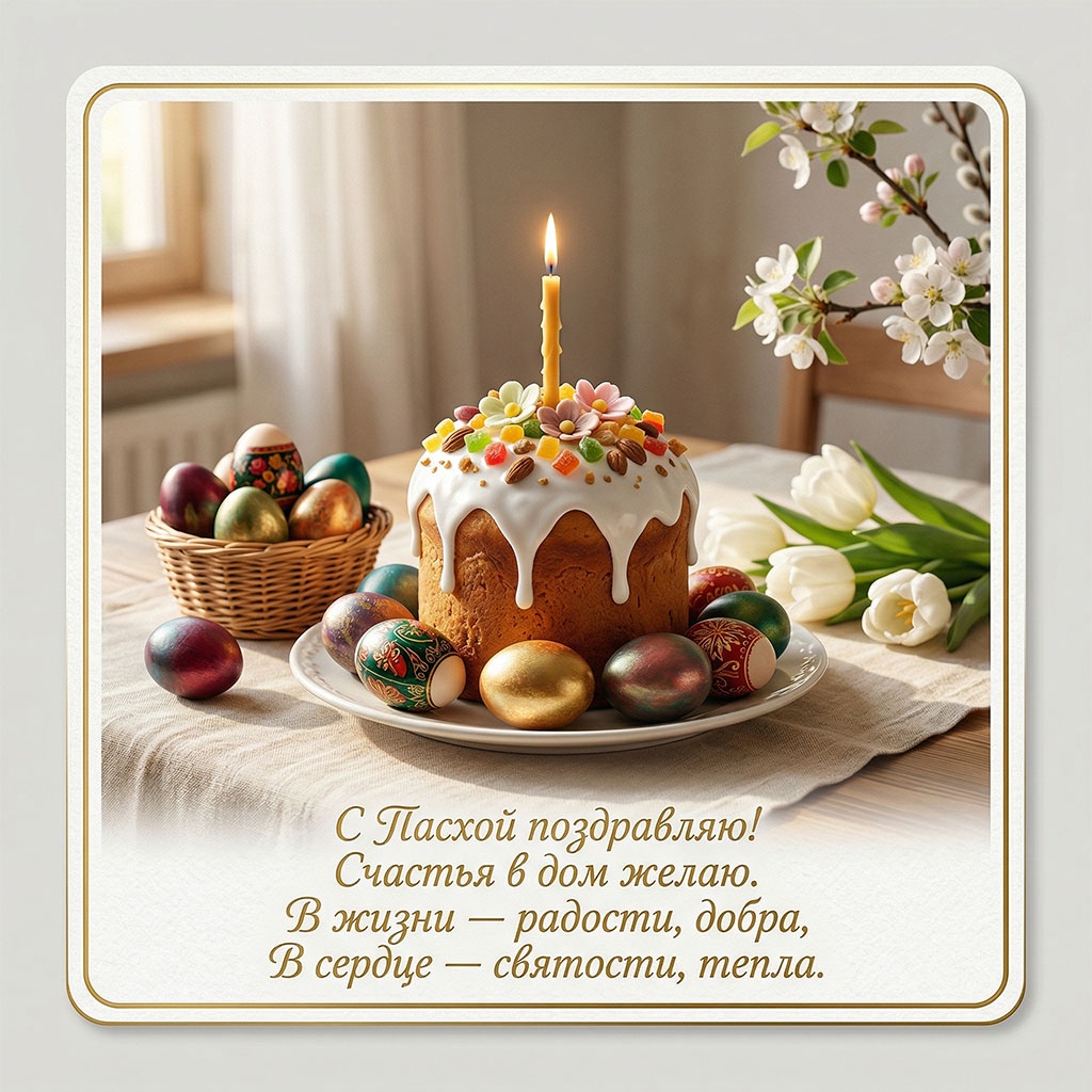 Красивые картинки на Святую Пасху. Классические открытки.