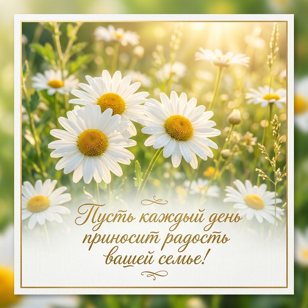  Ромашки в солнечных лучах - символ праздника.
