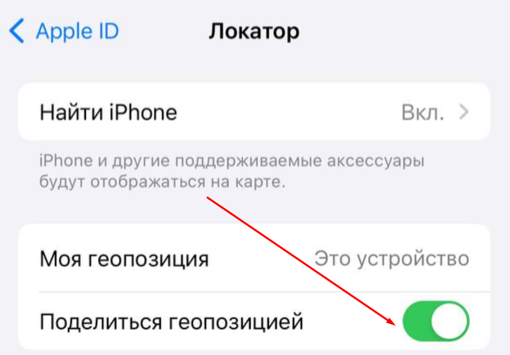 Геопозиция на iPhone