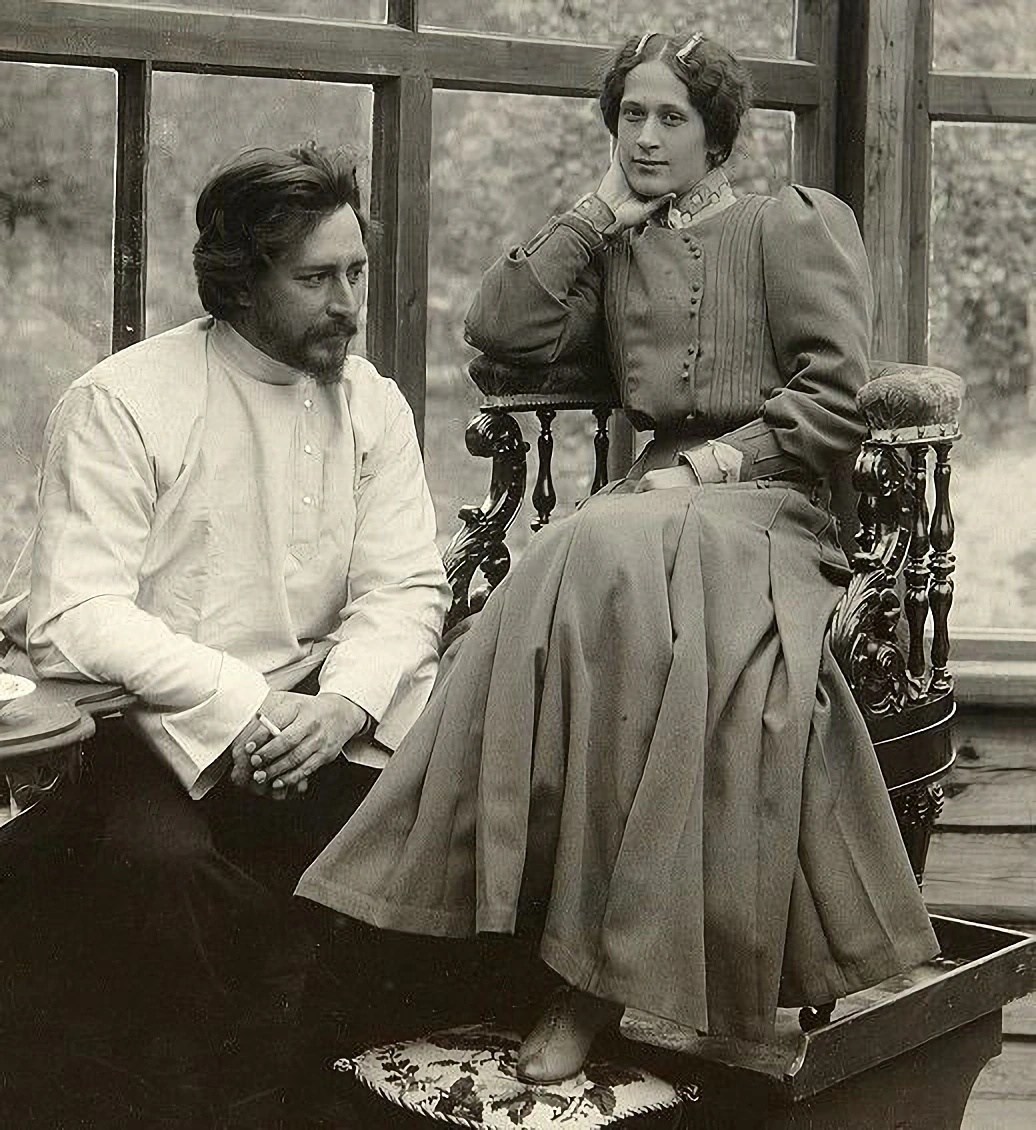 Леонид Андреев с женой, Александрой Велигорской. 1903
