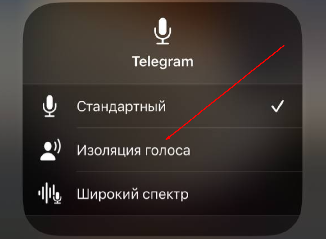 "Изоляция голоса" на iPhone