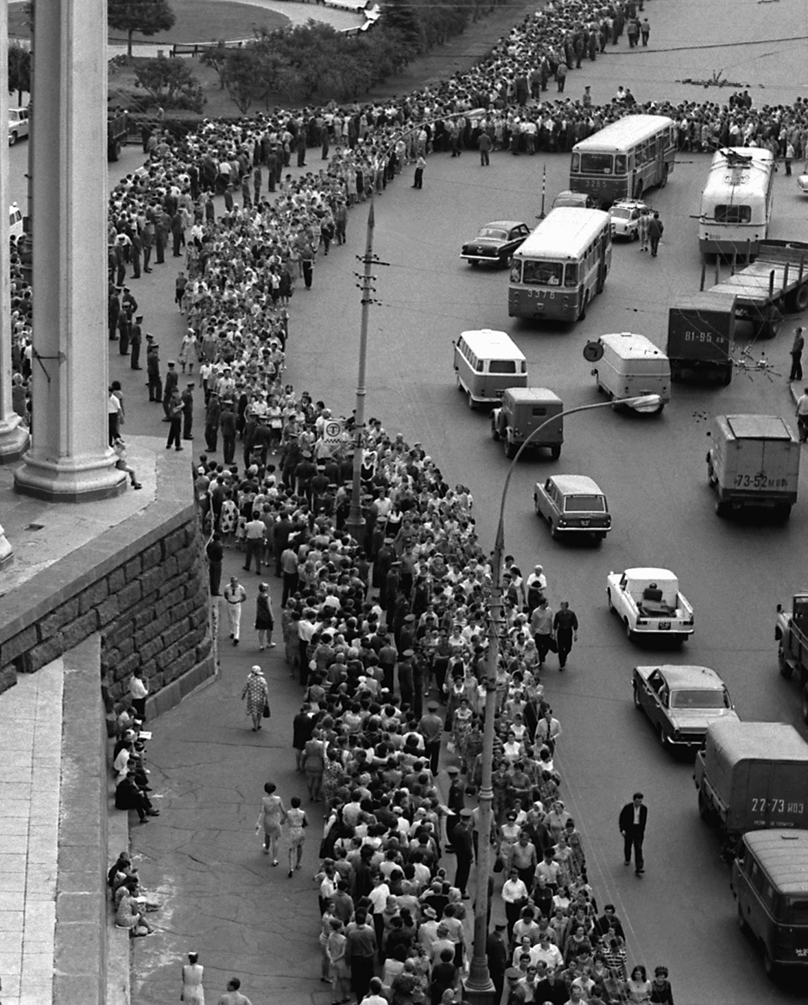 Прощание с экипажем корабля "Союз-11" в Москве 1 июля 1971 года