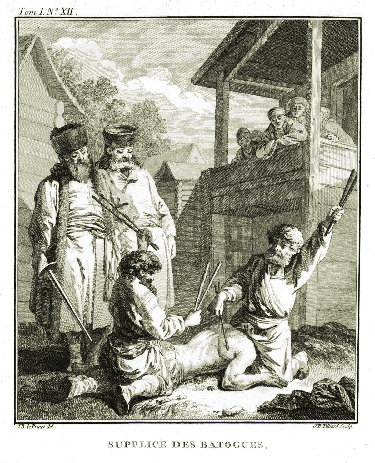 Ж.-Б. Лепренс. Наказание батогами. 1765-1766