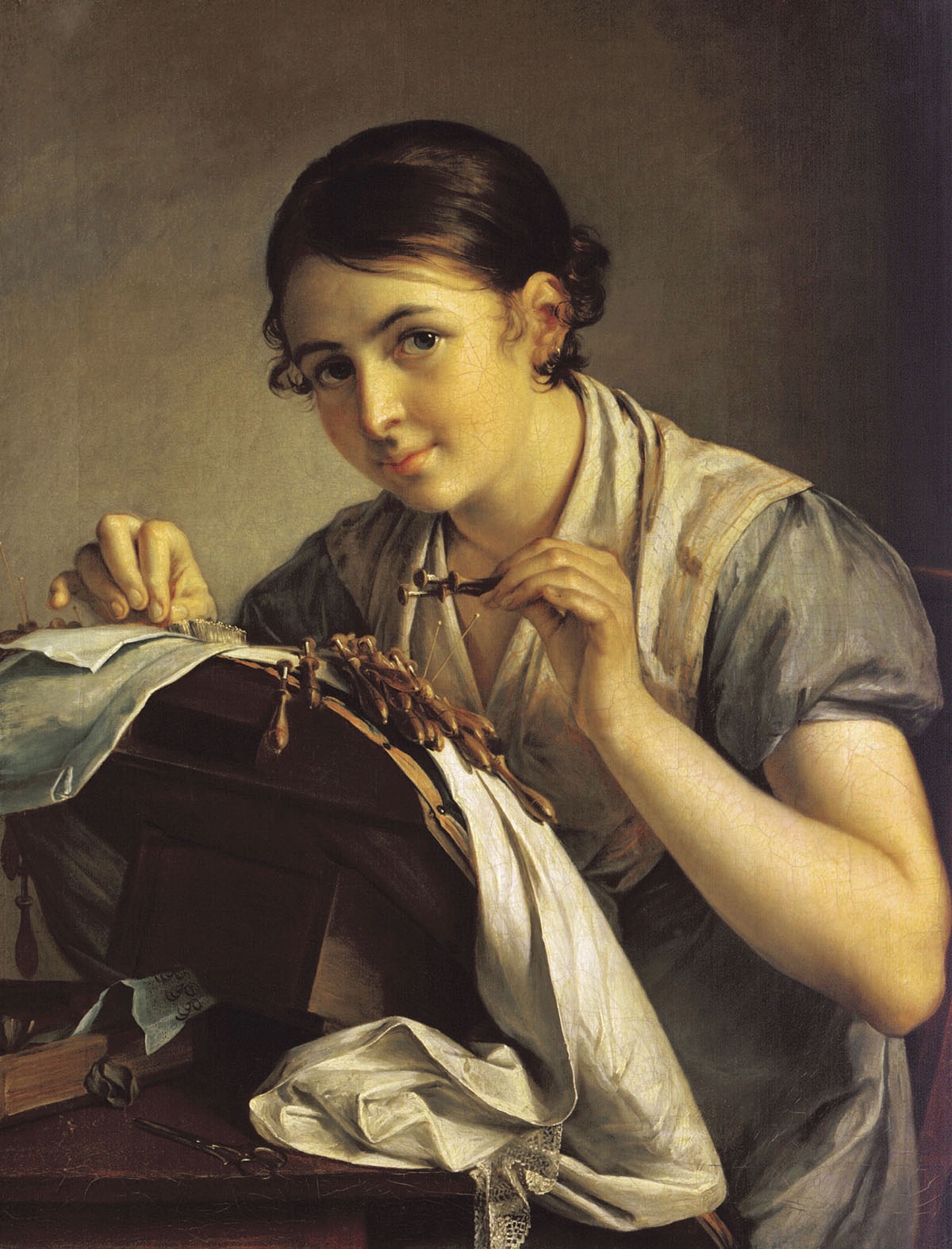 В. Тропинин. Кружевница. 1823