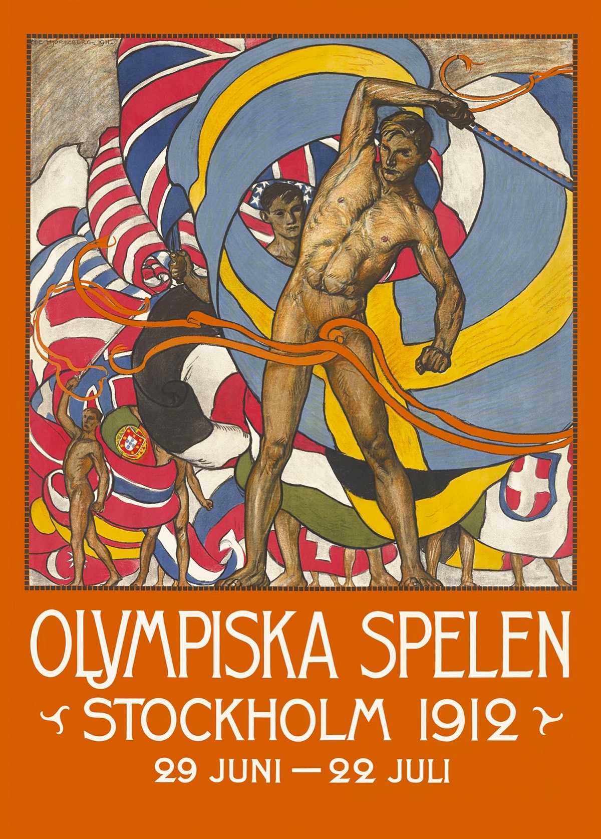 Рекламный постер Стокгольмской олимпиады-1912