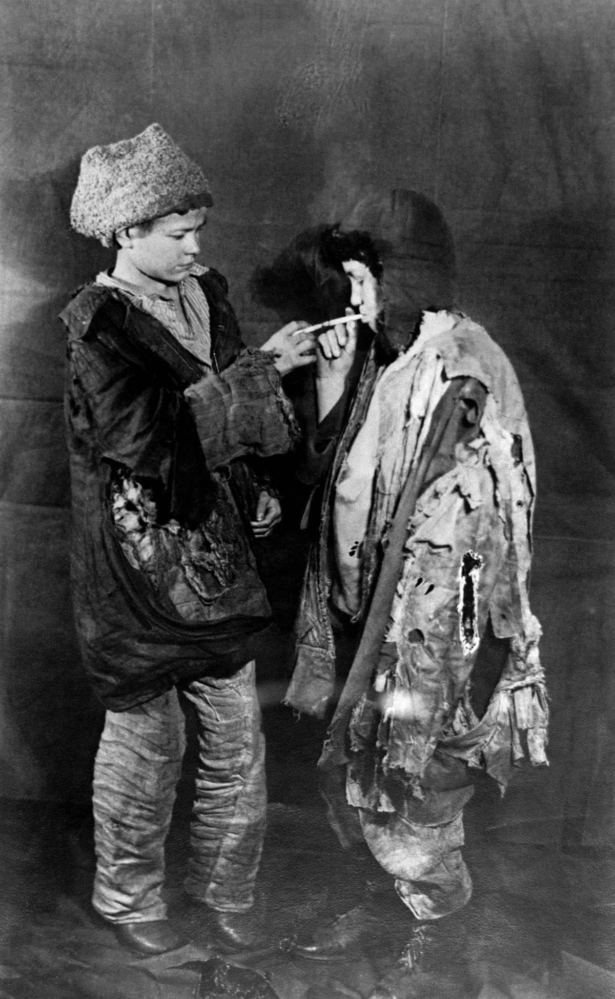 Беспризорники на улицах Москвы. 1922
