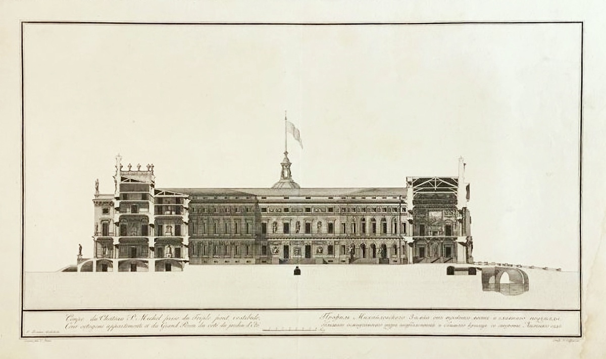 К. Росси, В. Бренна. Михайловский (Инженерный) замок. 1792